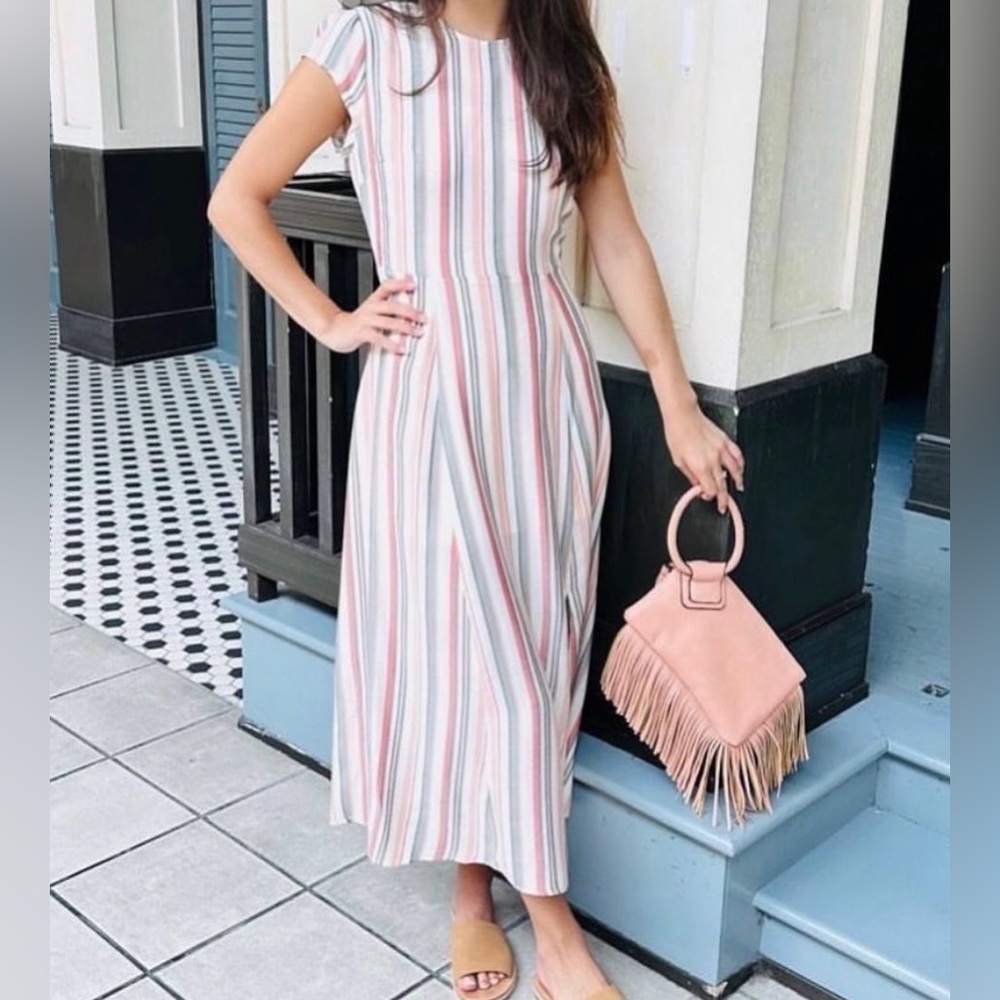 NWOT Versona Striped Maxi Dress l M - Picture 2 of 7